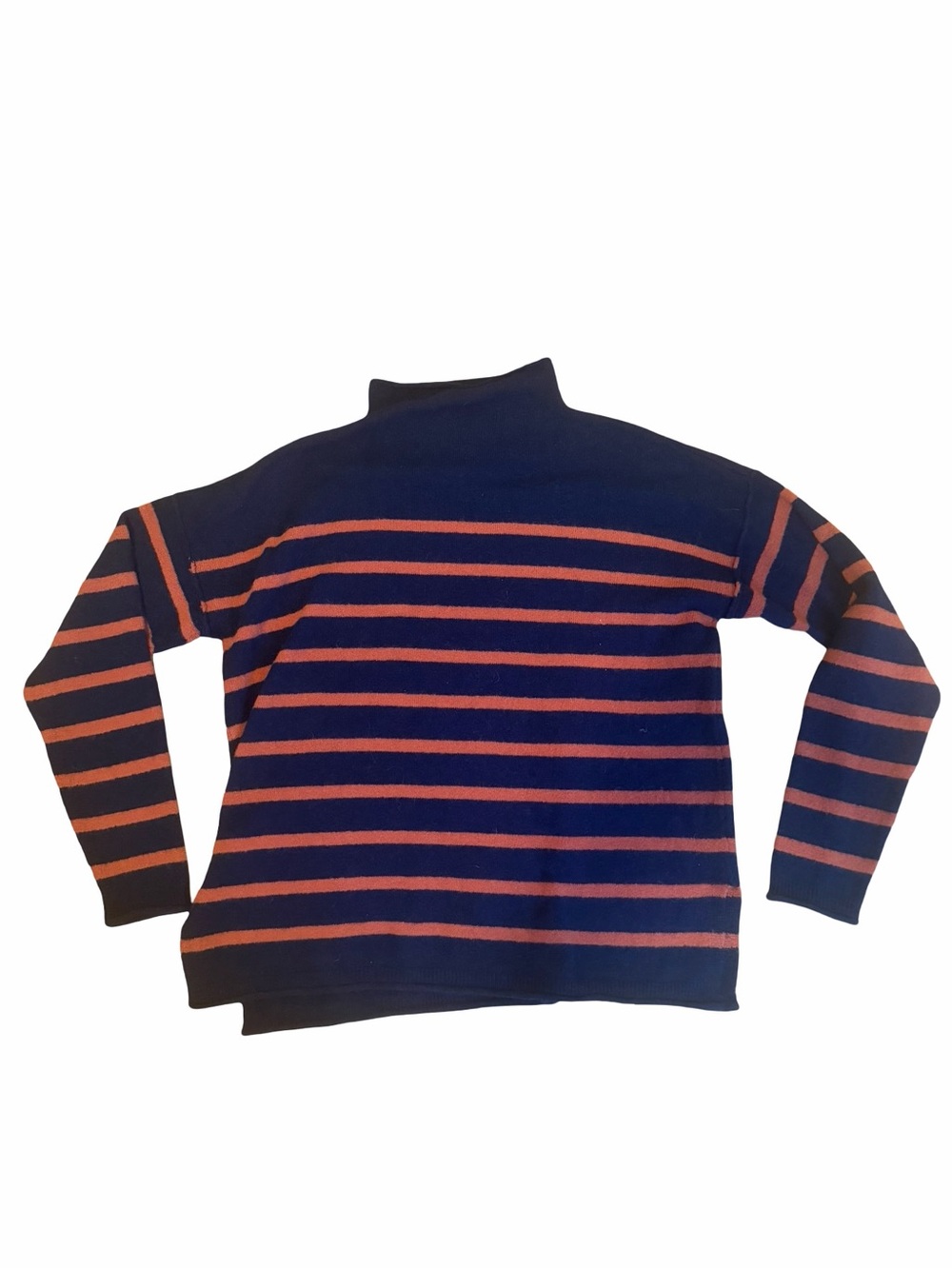 Madewell Striped Whitworth Mockneck Sweater Coziest Yarn